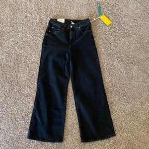 Wide leg black jeans